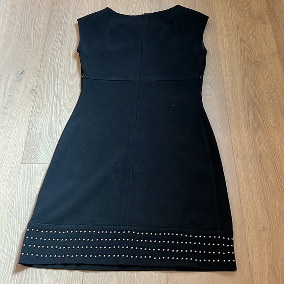 Kensie Black with Pewter Hardware Studded Sleeveless Mini Dress Size Small - Picture 3 of 3